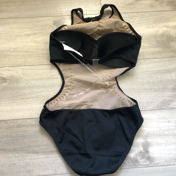 Kenneth Cole Black Blue One Piece Cutout Swimsuit S - Picture 2 of 11